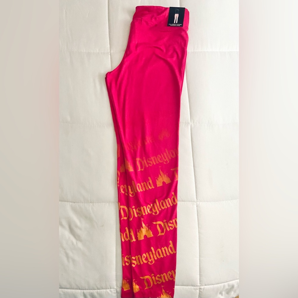 Disney Parks Original Pink Gold Castle Disneyland Ombré Leggings Women’s NWT